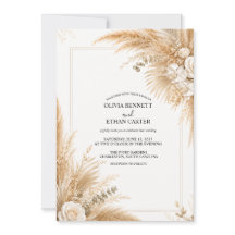 Convite de Casamento Elegante Orquídea Branca Pamp