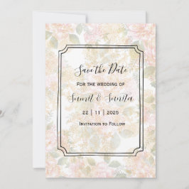 Convite de Casamento Elegante para Salvar a Data