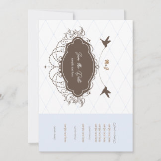 Convite de casamento elegante para salvar a data