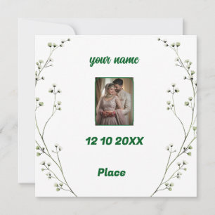 Convite de Casamento Elegante Personalizado