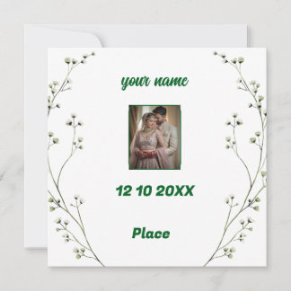 Convite de Casamento Elegante Personalizado