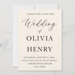 Convite de Casamento Elegante Plano – 13x19 cm