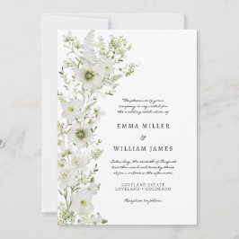 Convite de Casamento Elegante Rústico Boho com Fol
