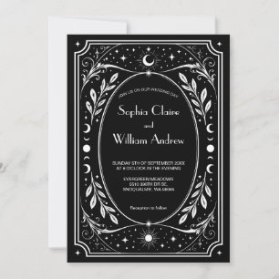 Convite de Casamento Elegante Tarot Gótico