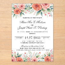 Convite de Casamento Elegante Terracota, Minimalis