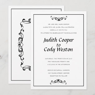 Convite De Casamento Elegantemente Minimalista A2