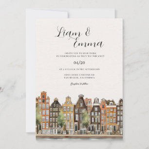 Convite de Casamento em Amsterdã Holanda Países Ba