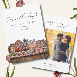 Convite de casamento em Amsterdam Mercado de Flore