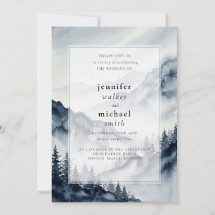 Convite de Casamento em Aquarela da Montanha Nebul