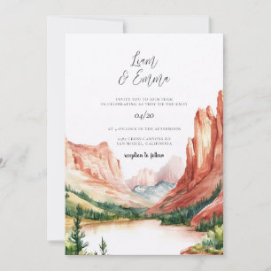Convite de Casamento em Aquarela de Utah