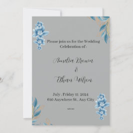 Convite de Casamento em Aquarela Elegante