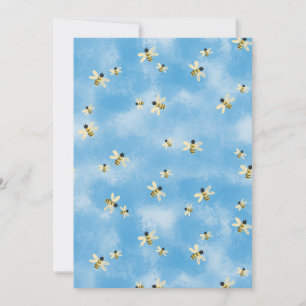 Convite de Casamento em Branco Abelhas Melíferas e