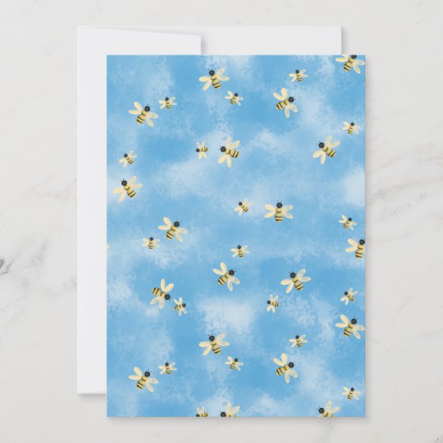 Convite de Casamento em Branco Mel e Céu Azul Abel (Frente)