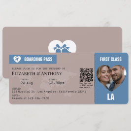 Convite de Casamento em Cartão de Embarque Dusty B