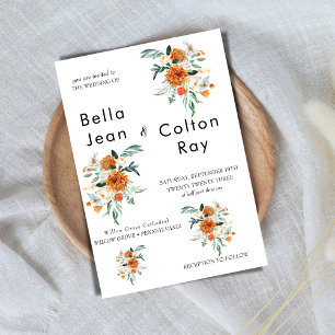 Convite de casamento em cascata Floral Romântica B