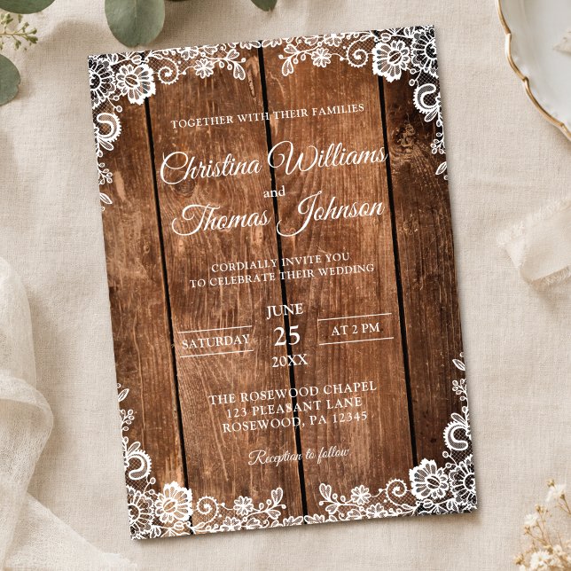 Convite de Casamento em Celeiro Vintage (Criador carregado)