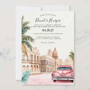 Convite de casamento em Cuba Havana destino casame