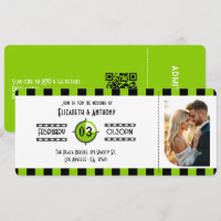 Convite de Casamento em Estilo de Bilhete de Cinem