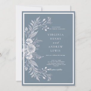 Convite de casamento em estilo francês elegante em