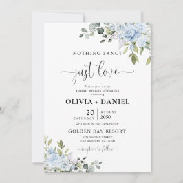 Convite de Casamento em Floral Eucalipto Azul Empo