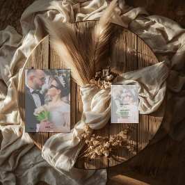Convite de Casamento em Folha de Script Elegante