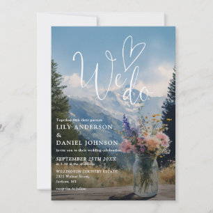 Convite de Casamento em Jarro de Pedra Floral Mont