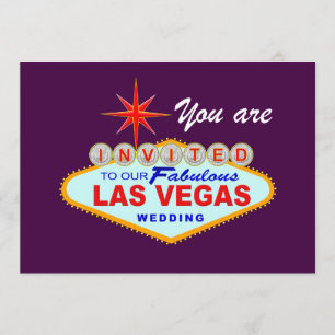 Convite de Casamento em Las Vegas ROXO