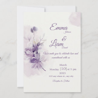 Convite de Casamento em Marfim | Design Floral Mal