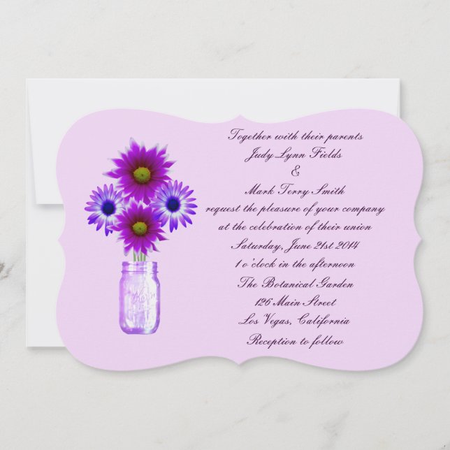 Convite de Casamento em Pote de Pedra com Flores R (Frente)