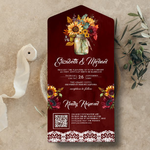 Convite de Casamento em Pote de Pedra com Girassói