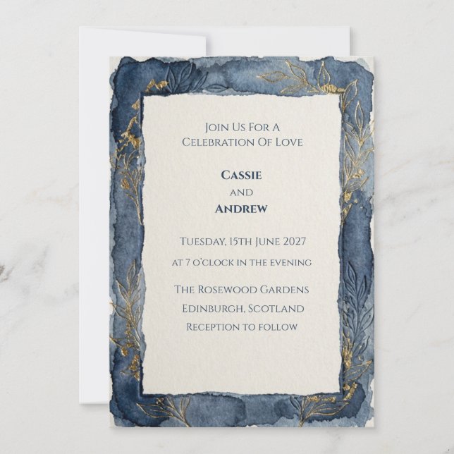 Convite de Casamento em Propriedade Escocesa Digit (Frente)