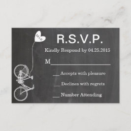 Convite de Casamento em Quadro de Giz R.S.V.P. com
