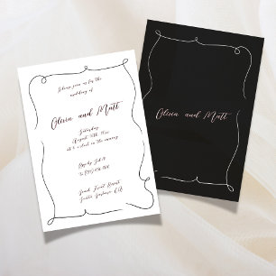 Convite de Casamento em Script Capricho Francês Br