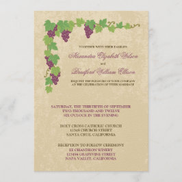 Convite de Casamento em Vinhedo (Textura de Pergam