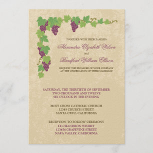 Convite de Casamento em Vinhedo (Textura de Pergam