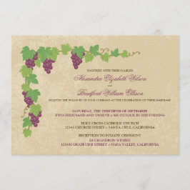 Convite de Casamento em Vinhedo (Textura de Pergam
