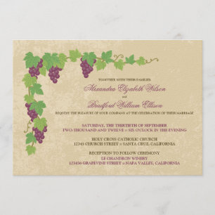 Convite de Casamento em Vinhedo (Textura de Pergam