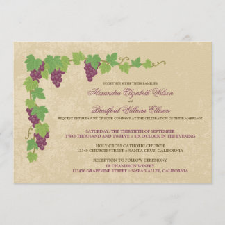 Convite de Casamento em Vinhedo (Textura de Pergam