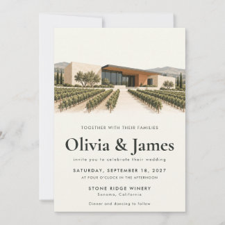 Convite de Casamento em Vinícola Moderna