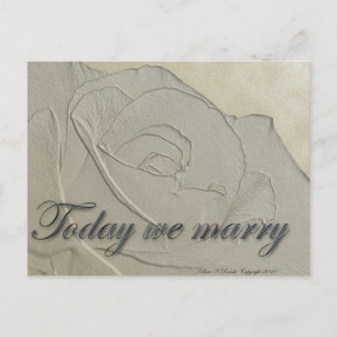 Convite De Casamento Embossed Rosa