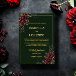 Convite de Casamento Emerald Elegance