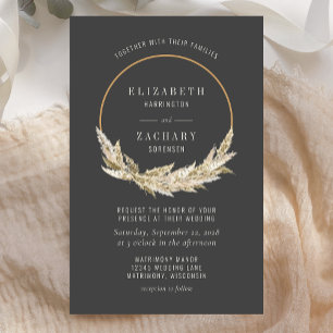 Convite de casamento Escuro do Boho de Orçamento P