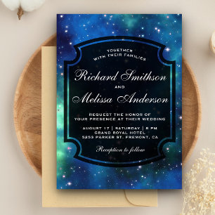 Convite de Casamento Espaço Galáxia Celestial Mode