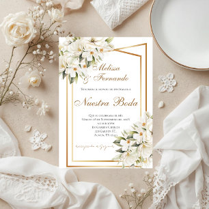 Convite de Casamento Espanhol Elegante