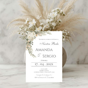 Convite de Casamento Espanhol Elegante