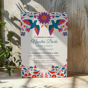 Convite de Casamento Espanhol Otomi Tenangos Color