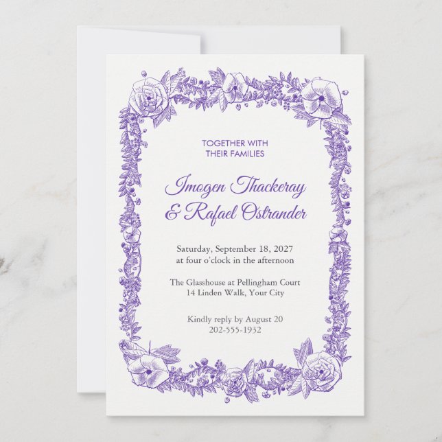Convite de Casamento Espécime Paragon (Frente)