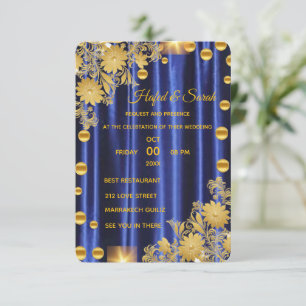 convite de casamento espelhado a ouro, convite de 