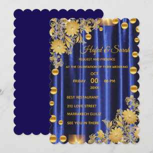 convite de casamento espelhado a ouro, convite esp