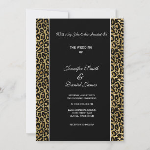 Convite de Casamento Estampa de Leopardo